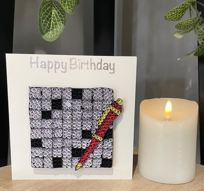 Stunning Handmade Crossword Card