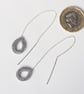 Silver Teardrop Threader Earrings - Image 7