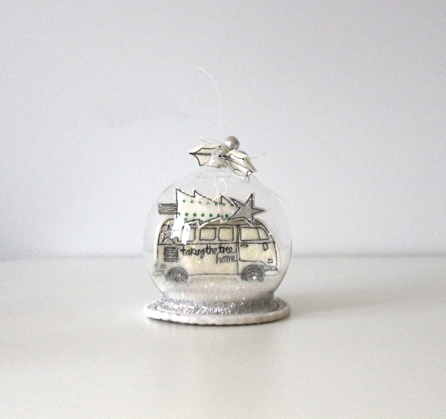 Special Order for Ruth Gates -'Taking the Tree Home' - Glass Dome Decoration
