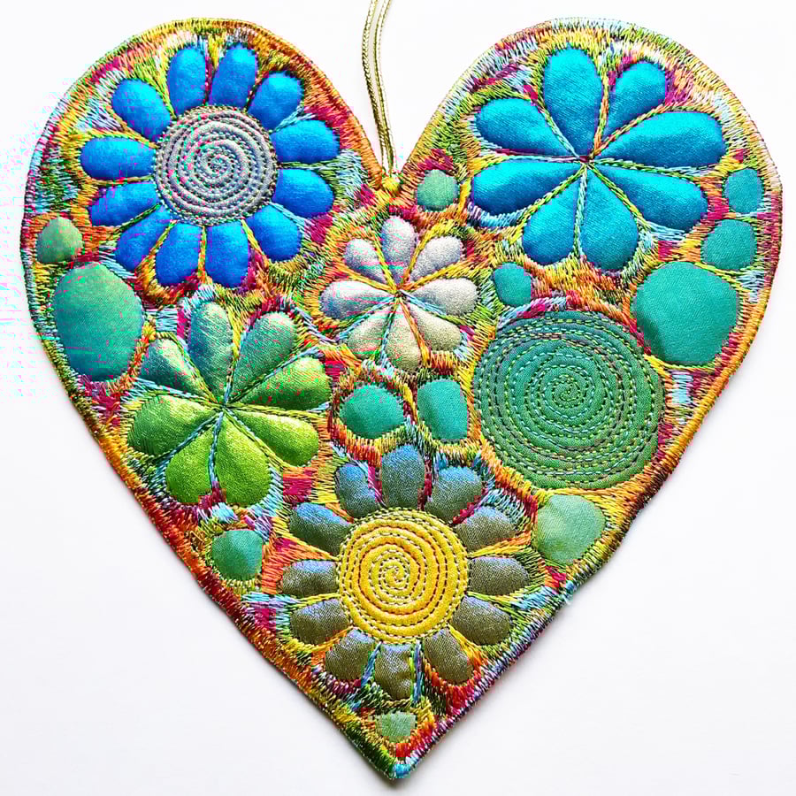 Blue Heart Hanging Decoration 
