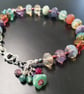 Moonflower Bracelet with Hand Wrapped Charms - Image 3