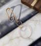 Asymmetric Hoop Earrings, Geometric Arch Bar Dangle Drop, 8.5x3cm