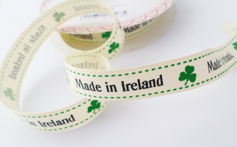 Made in Ireland ribbon 16mm 