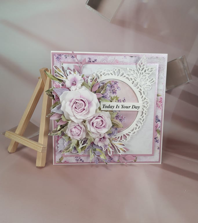Handmade Floral Card (67) Boxed Gift