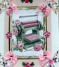 Crafting Weaving Loom - Hand Crafted Decoupage Greeting Card - Blank 3139