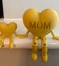 3D Printed Flexi Heart Figures - Mother & Child - Cute Gift - Decoration
