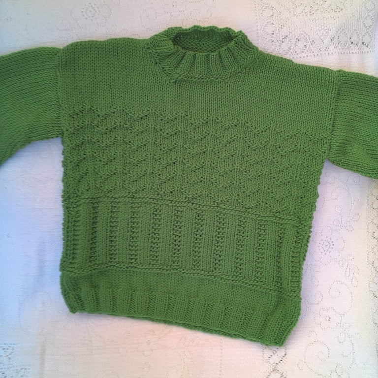 Children's Hand Knitted Patterned Jumper, Birthday Gift, Children's Clothes