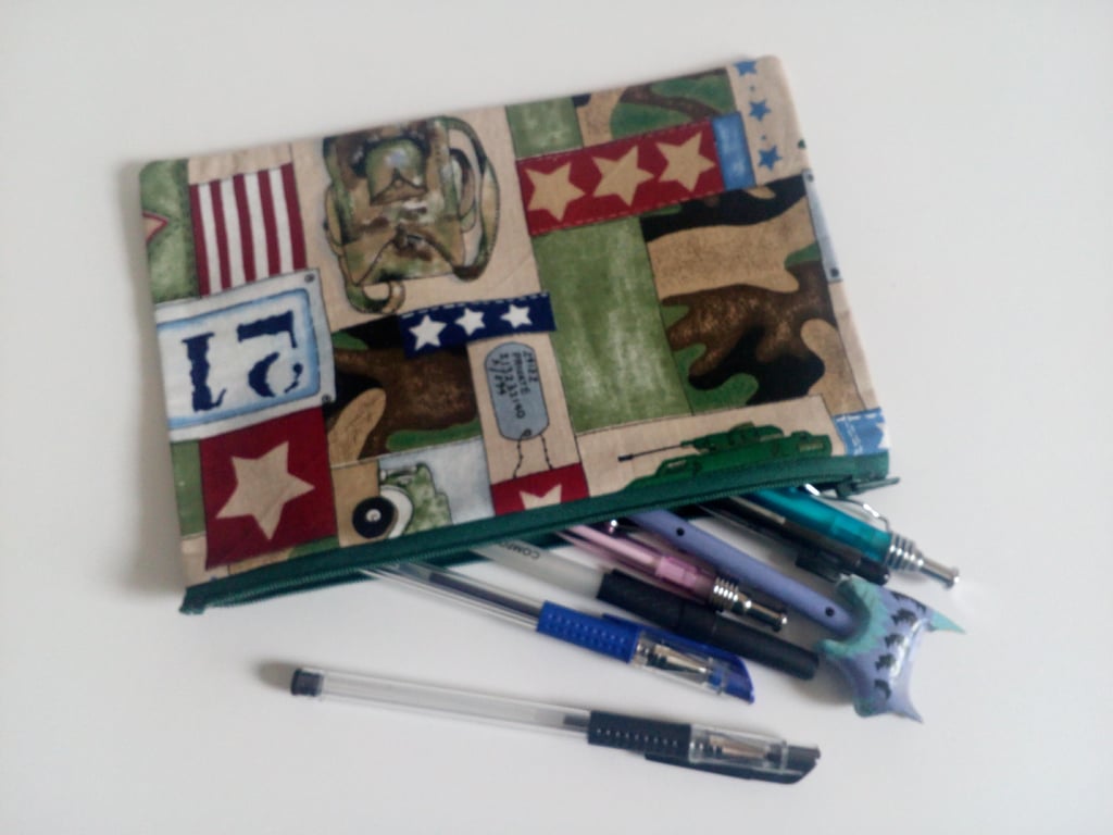 Pencil case, boys gift, military