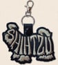 Shih Tzu Keyring - Embroidered Dog Word Art Bag Charm - Image 5