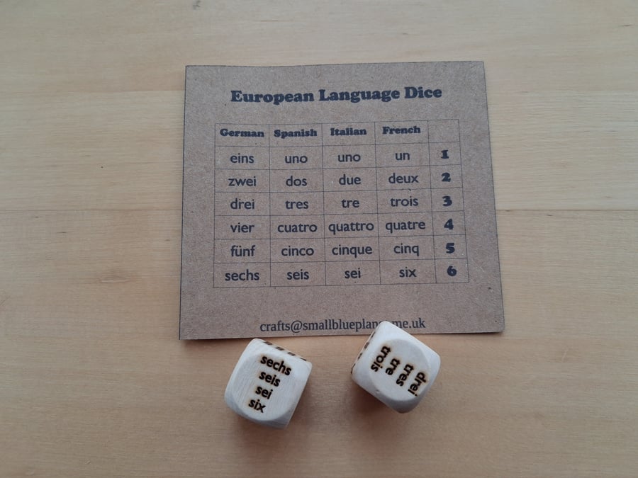 Foreign Language Dice