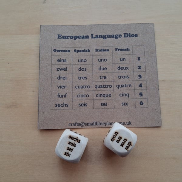 Foreign Language Dice