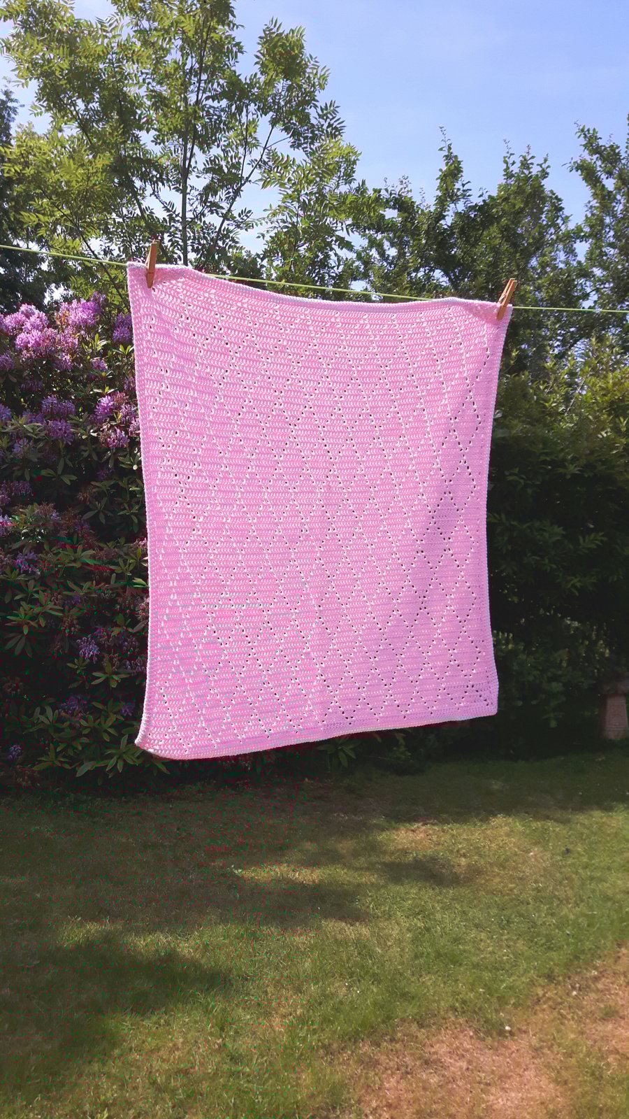 Pink Diamond Baby Blanket