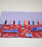 Railway train Fabric Pencil Roll includes 8 pencils - Image 1