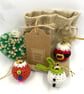Six Tiny Crochet Festive Baubles  - Image 2