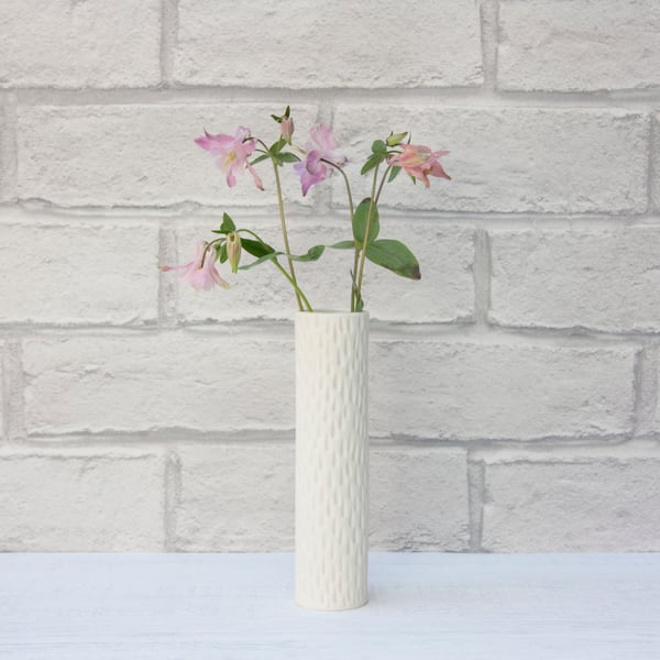 Vase - white porcelain bud vase