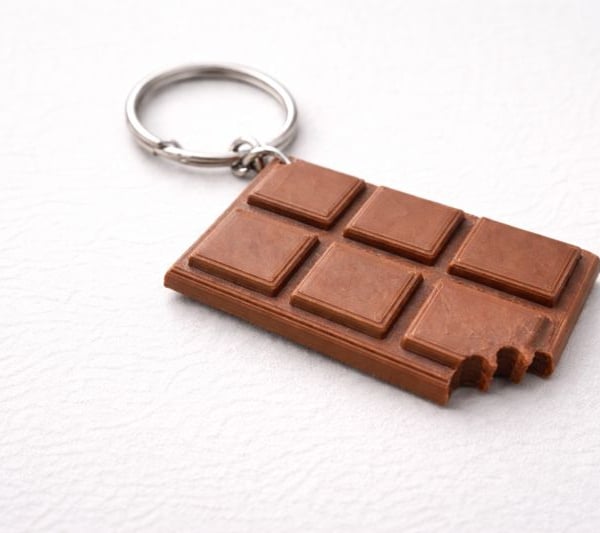 Chocolate Bar Keychain – Custom 3D Printed & Handmade