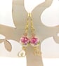 Floral Earrings - Plum Rose Earrings - Rose Flower Porcelain Drop Earrings - Image 5