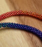 Rainbow necklace, ombré beaded rainbow jewellery, kumihimo beaded rainbow - Image 5