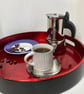 Cezve Turkish Coffee Pot Design Decorated set 4 Wooden Coasters - Image 3