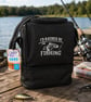I'd Rather Be Fishing Embroidered Insulated Lunch Bag – Black - Image 1