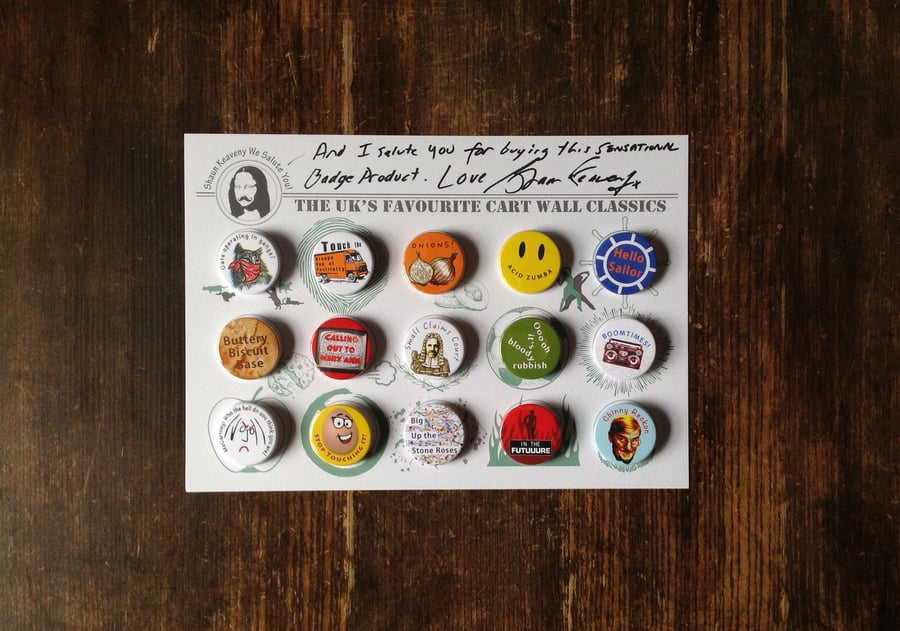 Limited Edition Signed Shaun Keaveny Cart Wall Badge Art Piece. A4. 