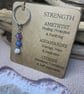 Strength gemstone keyring 