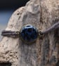 Harris Tweed Resin Bracelet, Blue, Adjustable Cotton Cord, Handmade in Scotland - Image 3