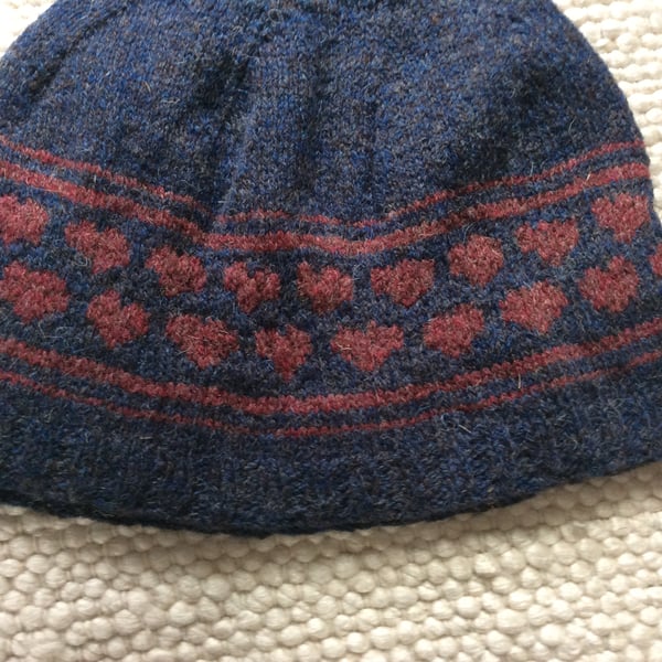 Heart beanie