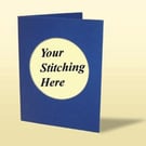 Mouseloft 'Dark Blue' Double Fold Circular Aperture Card and White Envelope