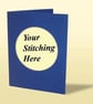 Mouseloft 'Dark Blue' Double Fold Circular Aperture Card and White Envelope