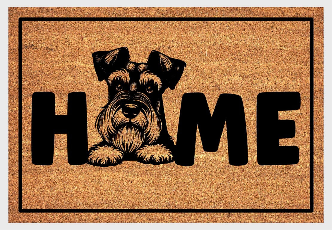Standard Schnauzer Home Door Mat No.1 - Schnauzer Welcome Mat - 3 Sizes