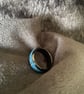 Resin ring sea blue with glass crystals - Image 4
