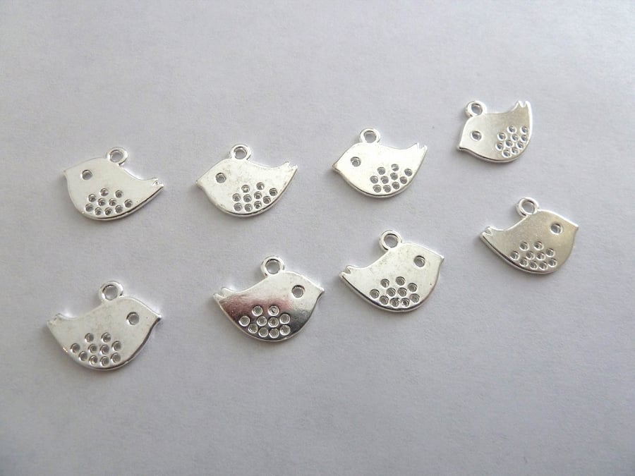 silver bird charms