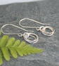 Sterling silver hoop earrings, silver circle earrings, birthday gift idea for he - Image 2