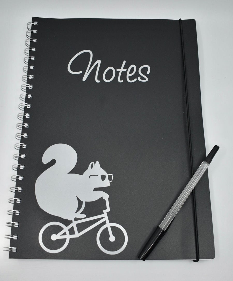 A4 Squirrel notebook - stationery - custom - your name - new job - new school