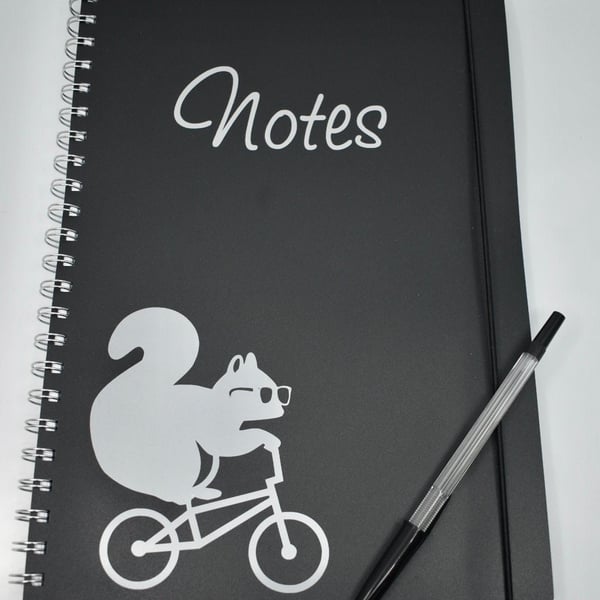 A4 Squirrel notebook - stationery - custom - your name - new job - new school