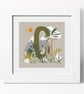 Dinosaur Initial Personalised Print - nursery art or child's bedroom - Image 5