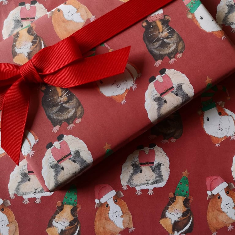 Guinea Pig Christmas Wrapping paper