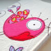 embroidered peace dove notebook