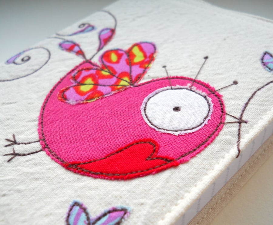 embroidered peace dove notebook