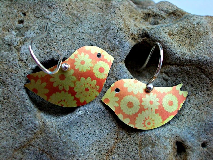 Yellow and orange flower birds