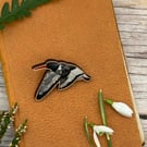 Oystercatcher Wooden Pin Badge