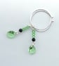 Black Spinel, Sterling Silver & Crystal Hoop Earrings, August Birthstone Gift - Image 6