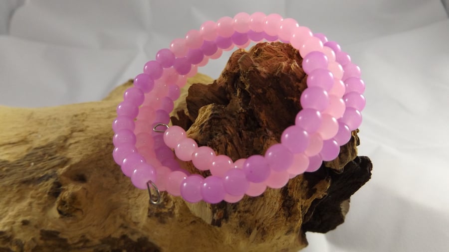 lilac and pink memory bracelet