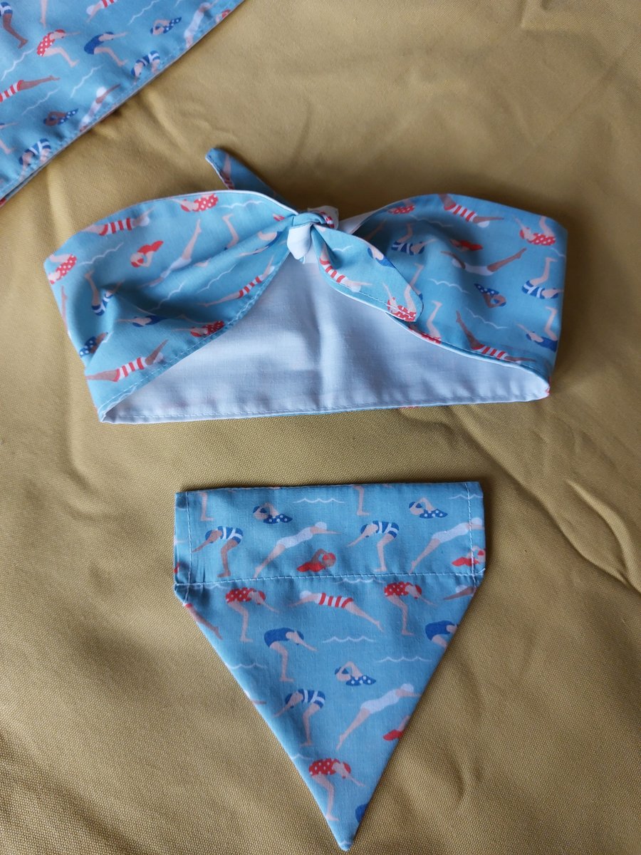 Headband and dog bandana set 
