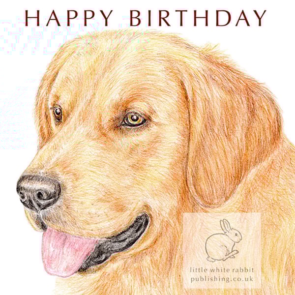 Barley the Golden Retriever - Birthday Card