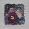 Embroidered Brooch - Purple Daisies 