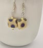 Yellow cubed earrings - Image 1