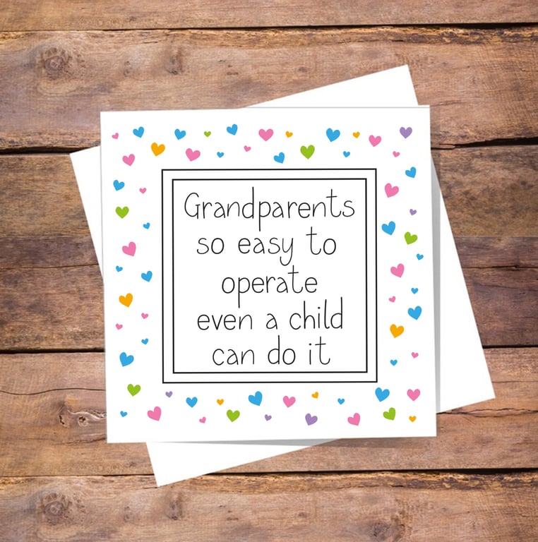 Grandparents Card - new grandchild, new baby, blank inside