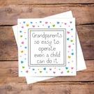 Grandparents Card - new grandchild, new baby, blank inside